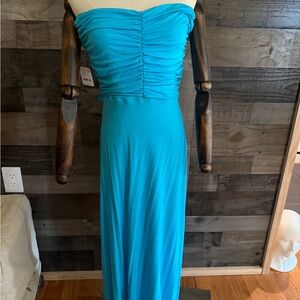 Free People Blue strapless dress